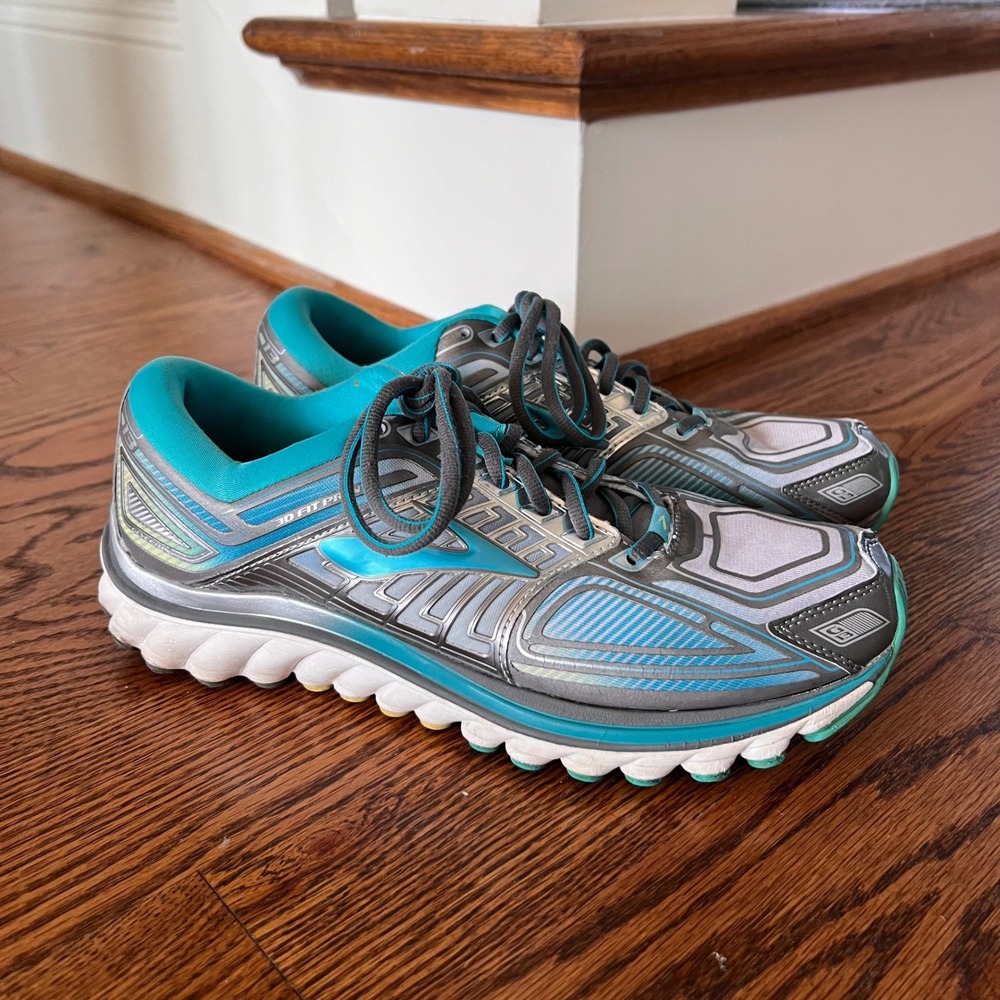 Brooks Glycerin 13 Womens 10 Running Shoes Teal Silver Sneakers 1201971B030 - Picture 14 of 14